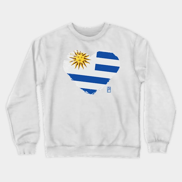 I love my country. I love Uruguay. I am a patriot. In my heart, there is always the flag of Uruguay Crewneck Sweatshirt by ArtProjectShop